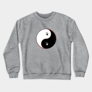 yin yang balance harmony design eastern philosophy palm print Crewneck Sweatshirt